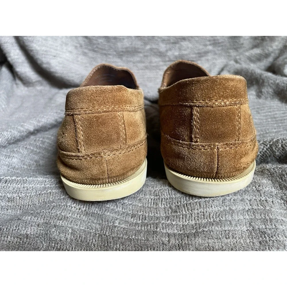FRYE BAXTER Men's Slip On Loafer Shoes Brown Suede Leather Size 9.5